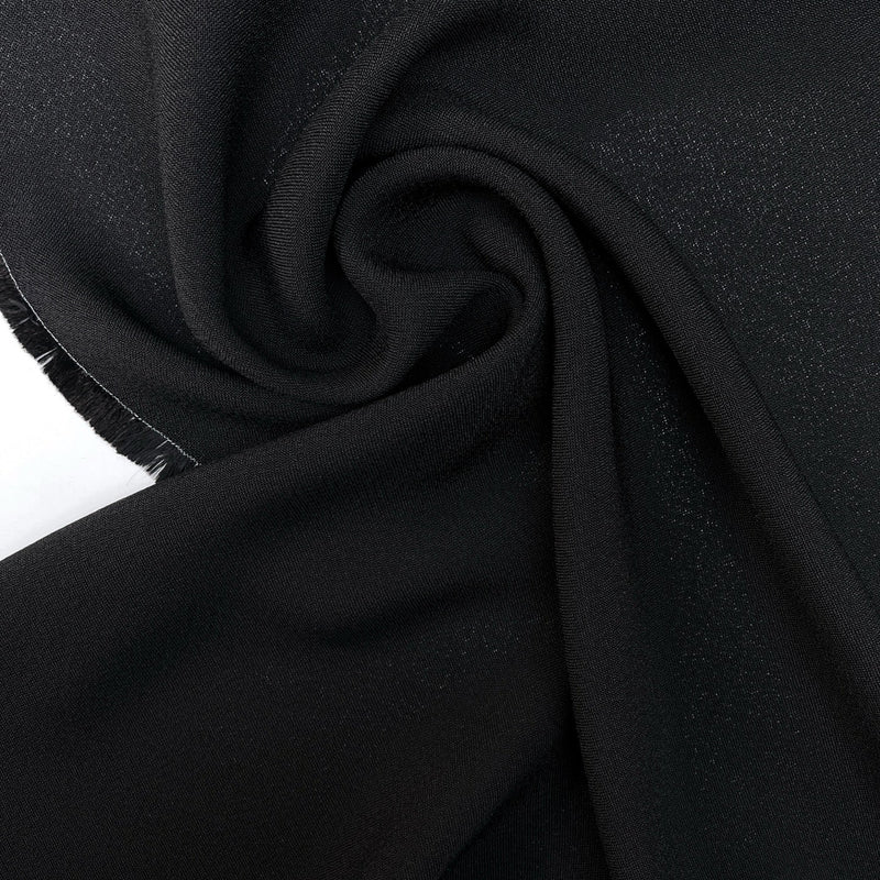 Black Viscose Crepe Fabric