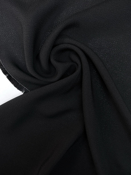 Black Viscose Crepe Fabric
