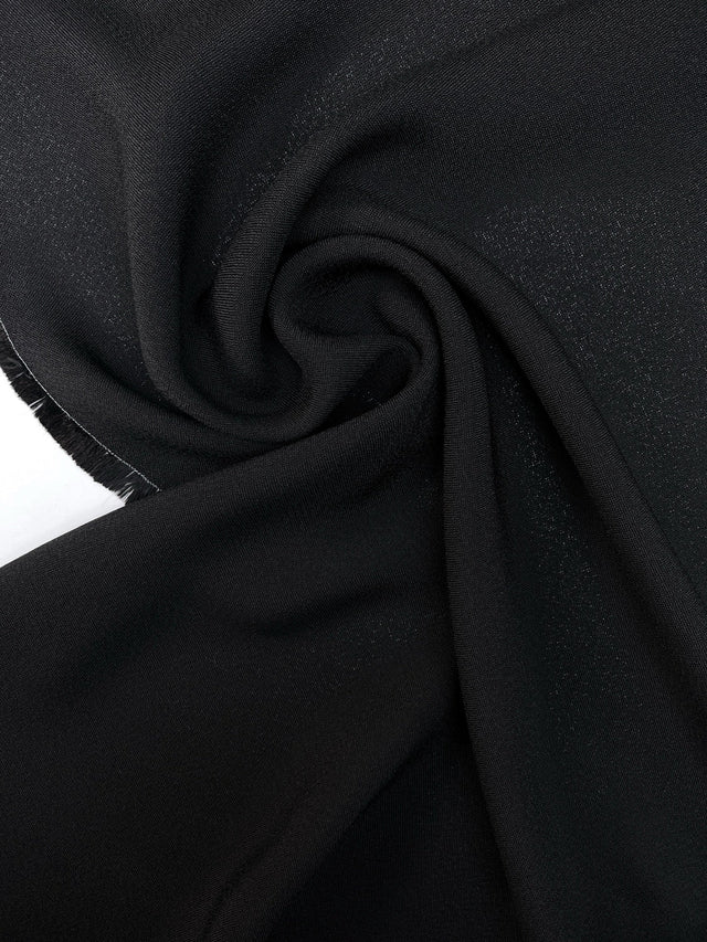 Black Viscose Crepe Fabric