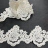 Embroidered Corded Lace Trim Ivory
