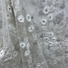 1 Yard Beaded 3D Floral Lace Fabric Embroidered 100 Percent Polyester Net Mesh 52 inch Width