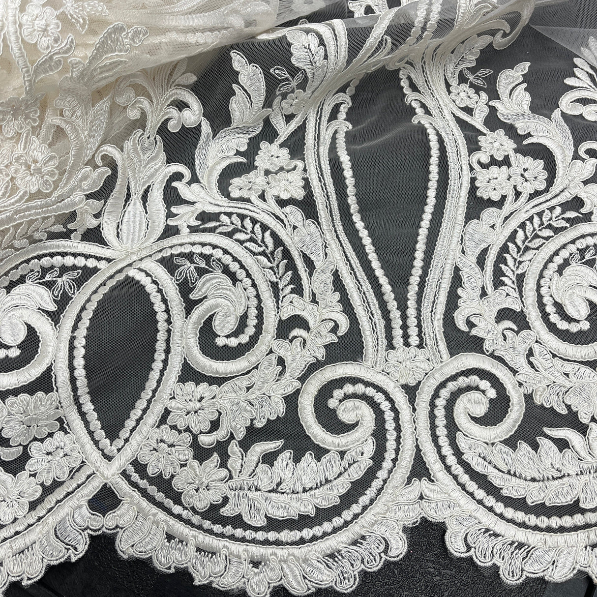 Embroidered Bridal Lace Fabric