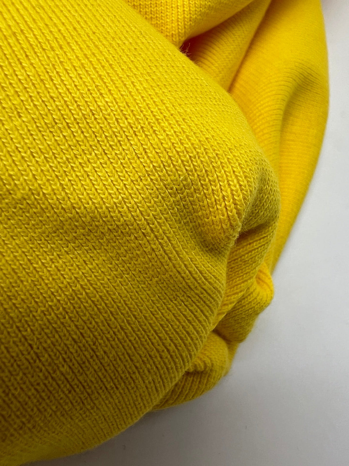 Cotton Elastane Rib Knit Yellow