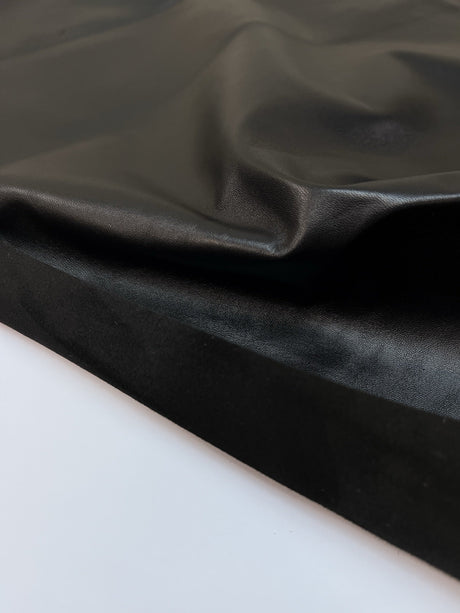 Black Leather Casualwear Fabric