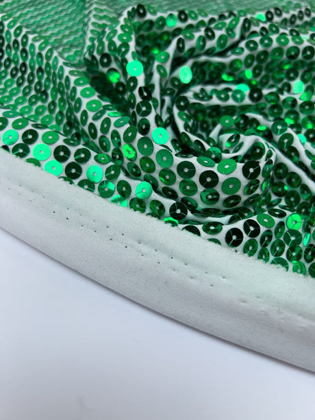Polyester Chiffon Sequin Green