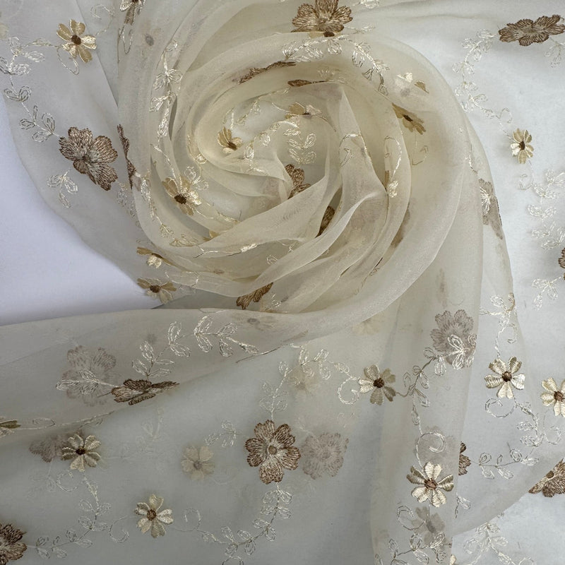 Embroidered Polyamide Viscose Organza