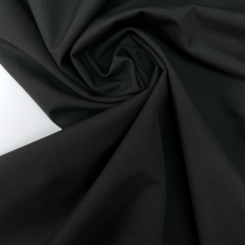 Black Polyamide Polyester Knitted Fabric