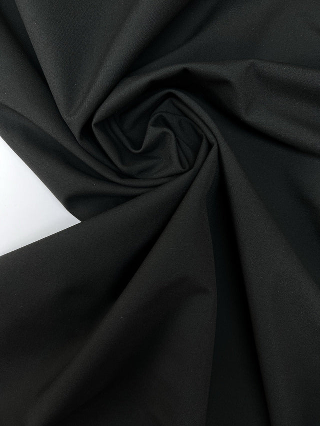 Black Polyamide Polyester Knitted Fabric