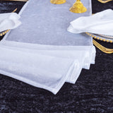 Velvet Table Runner 13x108 White