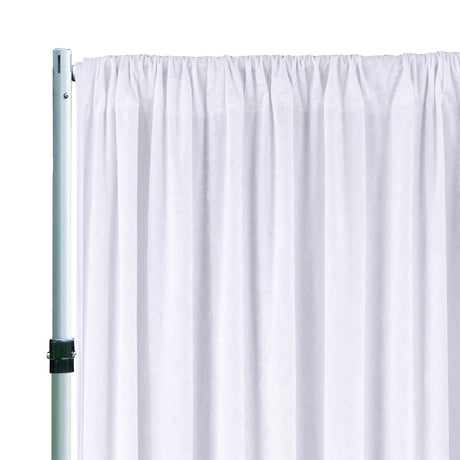 Crushed Velvet Backdrop Drape Panel 16 ft x 57 in White