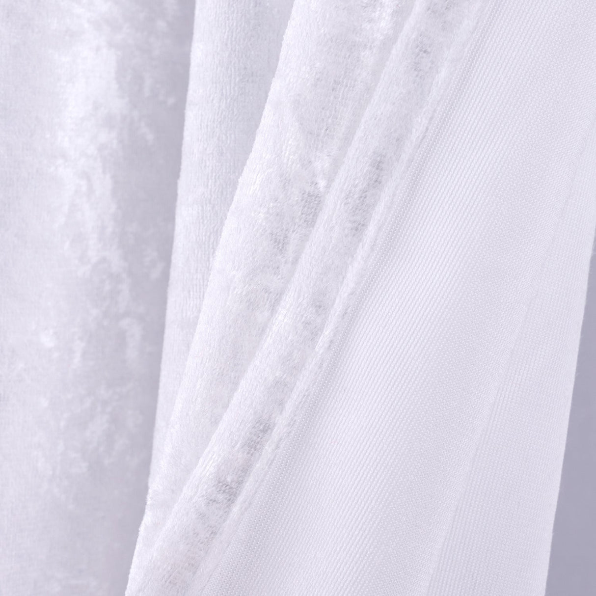Crushed Velvet Backdrop Drape Panel 14 ft x 57 in White
