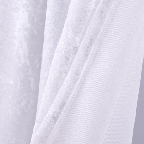 Crushed Velvet Backdrop Drape Panel 14 ft x 57 in White