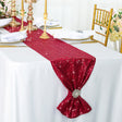 Sequin Taffeta Table Runner 12x108 Apple Red