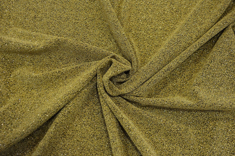 Stretch Glimmer Knit Polyester Spandex Fabric - Metallic Glitter Knit, 56" Width (1 Yard)