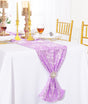 Sequin Taffeta Table Runner 12x108 Lavender