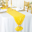 Sequin Taffeta Table Runner 12x108 Canary Yellow