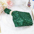 Sequin Taffeta Dinner Napkin Sample 20x20 Hunter Green/Holly Green