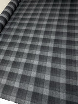 Wool Checked Melange Fabric