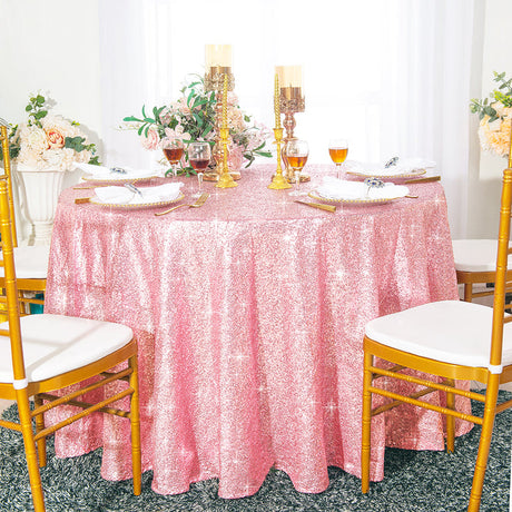 Seamless Round Sequin Taffeta Tablecloth