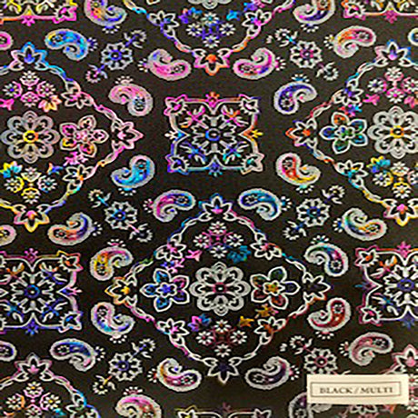 Nylon Spandex Fabric Bandana Foil 60"