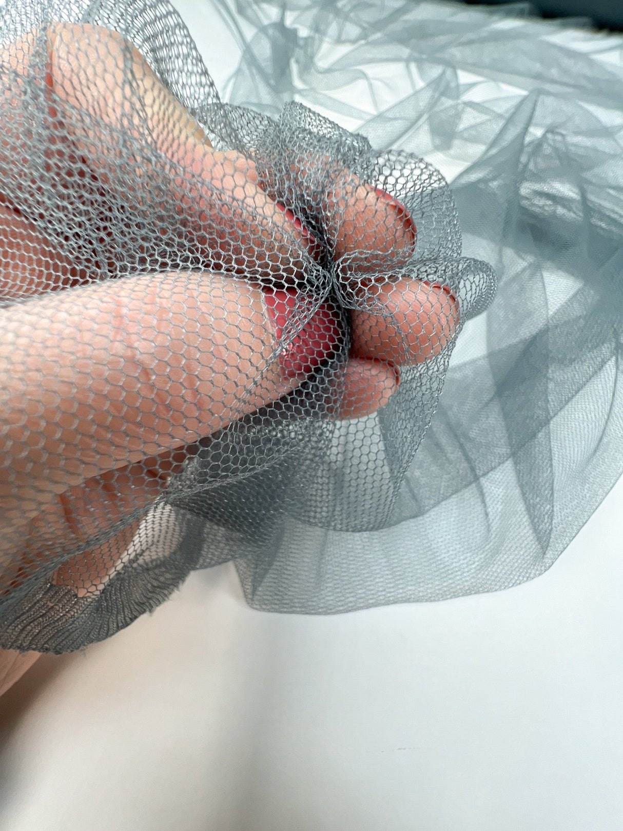 Polyester Mesh Gray Green