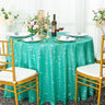 Round Sequin Taffeta Tablecloth