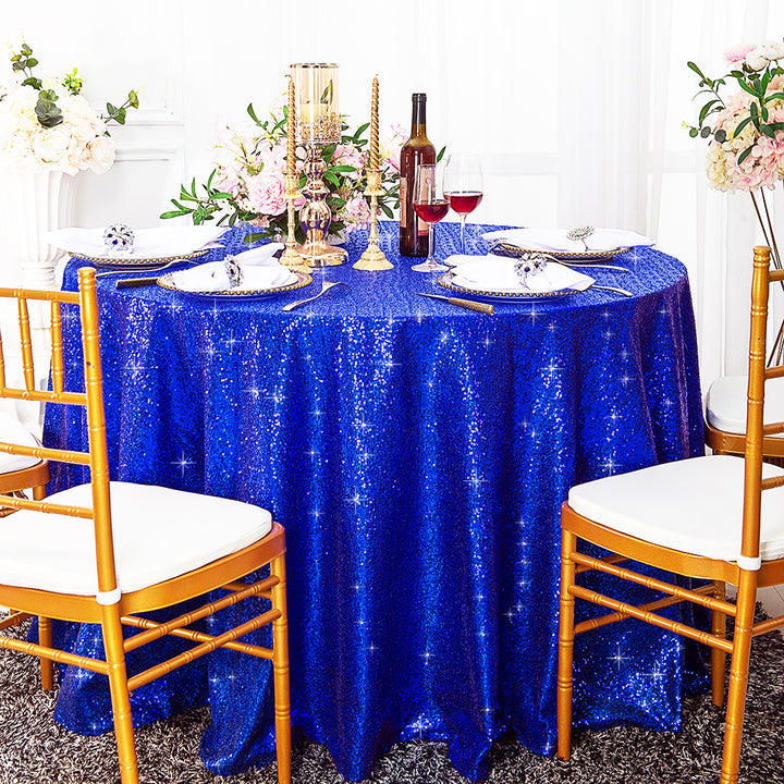 Seamless Round Sequin Taffeta Tablecloth