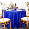Seamless Round Sequin Taffeta Tablecloth
