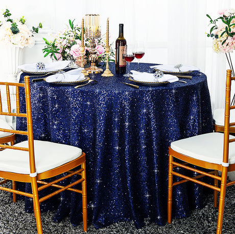 Round Sequin Taffeta Tablecloth