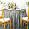 Round Sequin Taffeta Tablecloth
