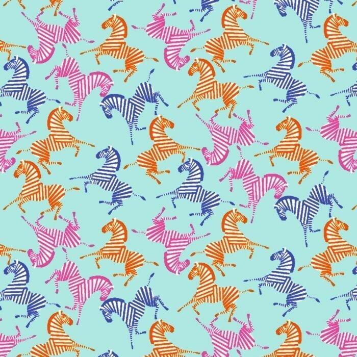 Printed Spandex Zebra Multicolor Activewear Fabric