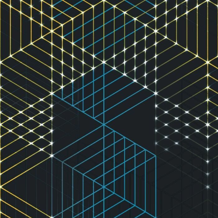 Printed Spandex City Grid Fabric