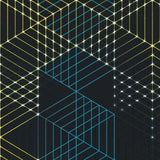 Printed Spandex City Grid Fabric