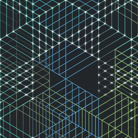 Printed Spandex City Grid Fabric
