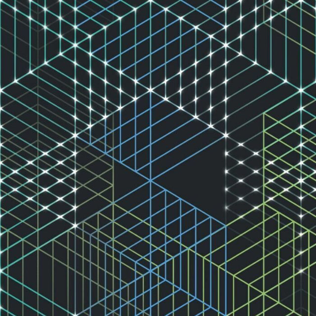 Printed Spandex City Grid Fabric