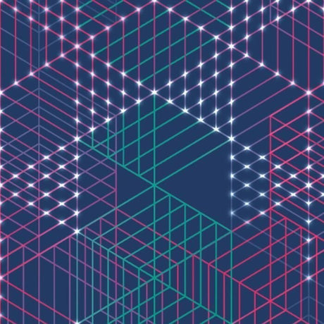 Printed Spandex City Grid Fabric
