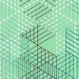 Printed Spandex City Grid Fabric