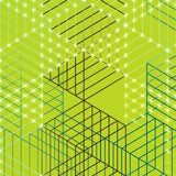 Printed Spandex City Grid Fabric