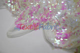 Fish Scale Paillette Sequins Polyester Fabric - 9Mm Sequins, 54" Width, Multiple Colors (1 Yard)