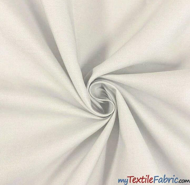 100% Cotton Poplin Cotton Fabric - White, Navy Blue, Black, 60" Wide (1 Yard)