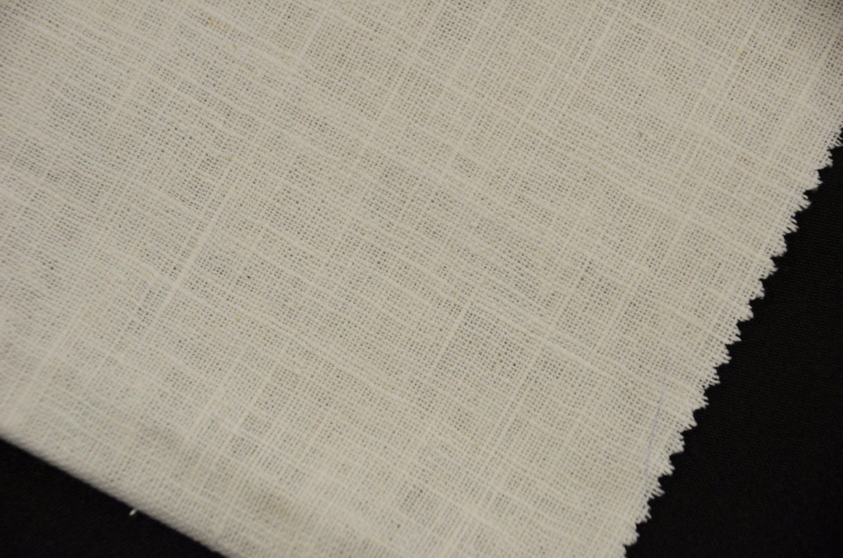 100% Natural Ramie Fabric - White, Ivory, Black, 52/53" Width, 280GSM (1 Yard)