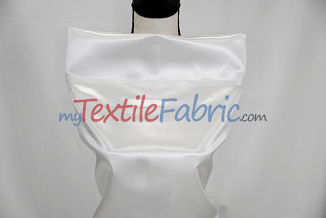 Bridal Satin Polyester Fabric - Shiny Solid, 58/60" Width, Multiple Colors (Yards, Bolts, Sample Swatches)