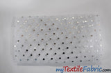 Bridal Tulle With Metallic Polka Dot Polyester Fabric - White And Ivory, Sheer, 58/60" Width (Yards)