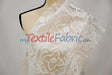 Butterfly Embroidery Cotton Fabric - White, Offwhite, Ecru, Black, 52-54" Width (1 Yard)