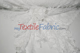Chantilly Lace Polyester Fabric - Floral Embroidery, Sheer Mesh, 52" Width (1 Yard)