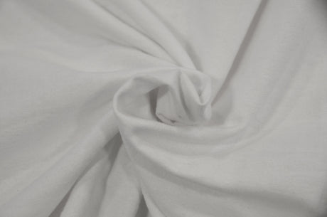 100 Percent Cotton White Flannel Fabric - White Solid, 60" Width (By The Continuous Yard)