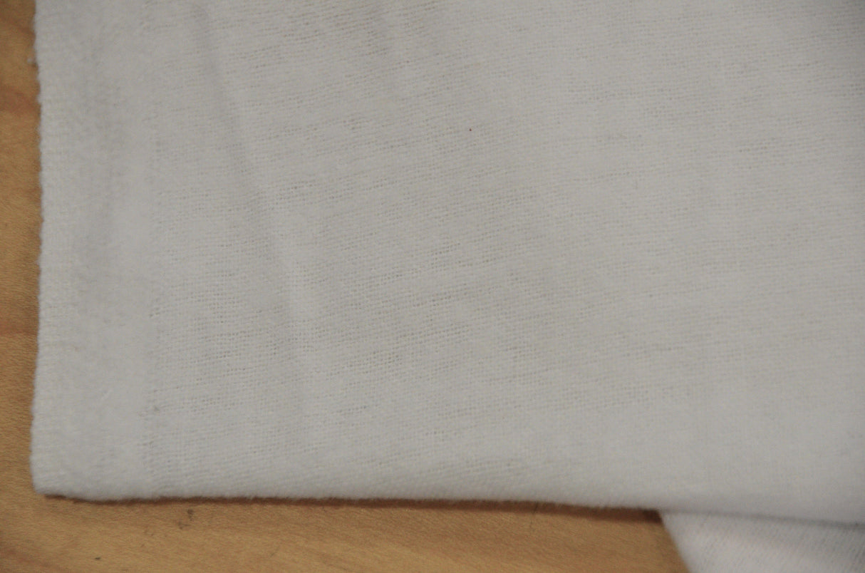 100 Percent Cotton White Flannel Fabric - White Solid, 60" Width (By The Continuous Yard)