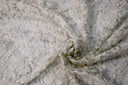 Enchanted Sheer Polyester Fabric - Metallic Floral Embroidery, 52" Width (1 Yard)