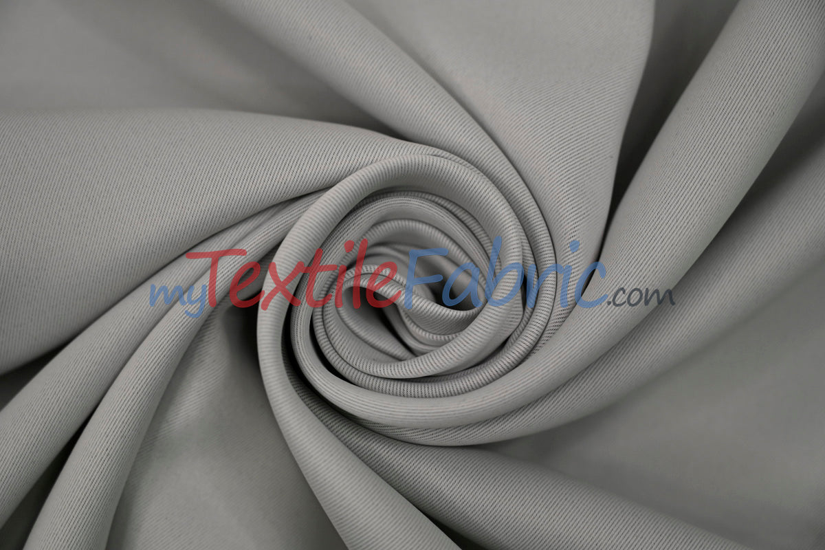 Fire Retardant Blackout Drapery Lining Polyester Fabric - Dim-Out Blackout, 58" Wide, 230 GSM, White, Champagne, Silver, Black (1 Yard)