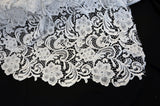 Guipure Bridal Lace Polyester Fabric - Heavy Double Scalloped Lace, Multiple Colors, 48/49" Width (1 Yard)